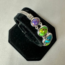 Load image into Gallery viewer, Sterling Multicolor Copper Turquoise Toggle Bracelet (8")
