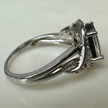 Load image into Gallery viewer, Sterling Black Opal White Topaz Ring sz 7
