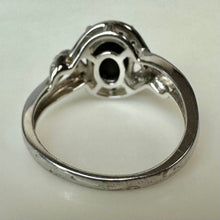 Load image into Gallery viewer, Sterling Black Opal White Topaz Ring sz 7
