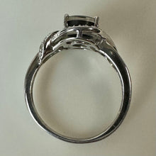 Load image into Gallery viewer, Sterling Black Opal White Topaz Ring sz 7
