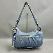 Load image into Gallery viewer, B Malinowsky Light Blue Leather Shoulder Hobo Bag Purse (10x14x4")
