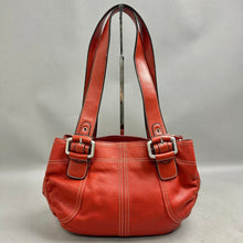 Load image into Gallery viewer, Relativity Red Pebbled Leather Buckle Strap Shoulder Bag Purse (8x14x4")
