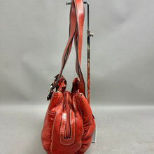 Load image into Gallery viewer, Relativity Red Pebbled Leather Buckle Strap Shoulder Bag Purse (8x14x4")
