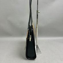 Load image into Gallery viewer, Vani Black Tan White Faux Leather Colorblock Shoulder Bag Purse As-Is (10x10x3")
