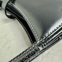Load image into Gallery viewer, Vani Black Tan White Faux Leather Colorblock Shoulder Bag Purse As-Is (10x10x3")
