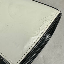 Load image into Gallery viewer, Vani Black Tan White Faux Leather Colorblock Shoulder Bag Purse As-Is (10x10x3")

