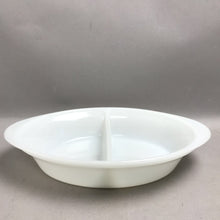 Load image into Gallery viewer, Vintage Glassbake White Milk Glass Divided Serving Dish Oval Relish Tray (9")
