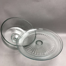 Load image into Gallery viewer, Vintage Glass Round Cake Stand w/Leaded Glass Dome Lid (10x12)
