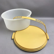 Load image into Gallery viewer, Vintage 80s Tupperware Pie Cake Keeper Carrier 719 Harvest Gold 720 W/ Handle
