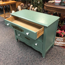 Load image into Gallery viewer, Painted Greeen Dresser 3 Drawer (28x34x18)
