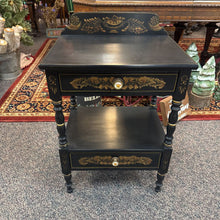 Load image into Gallery viewer, Hitchcock Black End Table / Night Stand (31x20x16)
