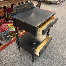 Load image into Gallery viewer, Hitchcock Black End Table / Night Stand (31x20x16)
