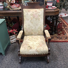 Load image into Gallery viewer, Embroidered Antique Walnut Chair (36x18x18)
