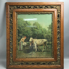 Load image into Gallery viewer, Vintage Ornate Framed "Woman At the Well" Print (30x26)
