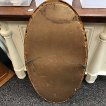Load image into Gallery viewer, Antique Oval Wood Framed Beveled Mirror (43x19)
