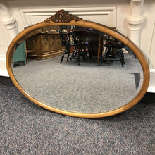 Load image into Gallery viewer, Antique Oval Wood Framed Beveled Mirror (32x40)
