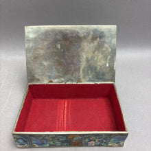 Load image into Gallery viewer, Vintage Abalone Shell Inlaid Mosaic Trinket Box (1.5x5.5x4)
