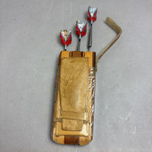 Load image into Gallery viewer, Vintage Wood Dart Holder with Darts &amp; Extras (7x3)
