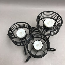Load image into Gallery viewer, Black Metal 3 Piece Candle Set (5")
