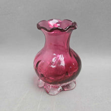 Load image into Gallery viewer, Pilgrim Cranberry Glass Bud Vase (4")
