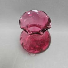 Load image into Gallery viewer, Pilgrim Cranberry Glass Bud Vase (4")
