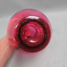 Load image into Gallery viewer, Pilgrim Pink Cranberry Glass Pitcher w/ Clear Handle (~7.5")

