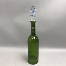 Load image into Gallery viewer, Art Glass Dolphin Bottle Stopper on Wine Bottle (15")
