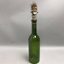 Load image into Gallery viewer, Norwegian Girl Troll Bottle Stopper on Wine Bottle (14")
