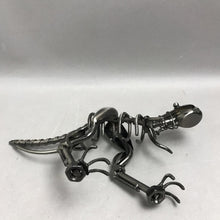 Load image into Gallery viewer, Folk Art Tyrannosaurus Rex Dinosaur Metal Sculpture Nuts &amp; Bolts (5x11)
