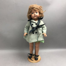 Load image into Gallery viewer, Vintage Blue Eyed Doll with Stand (17")
