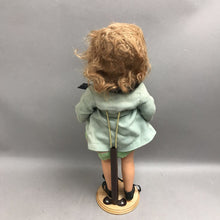 Load image into Gallery viewer, Vintage Blue Eyed Doll with Stand (17")
