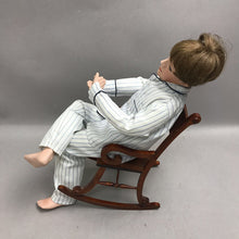 Load image into Gallery viewer, 2 a.m. Feeding Dad No Baby Doll 1992 Lia Di Leo Tag Ashton Drake (13")
