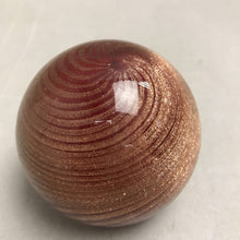 Load image into Gallery viewer, Sparkled Pink Swirl Glass Art Paperweight (3")
