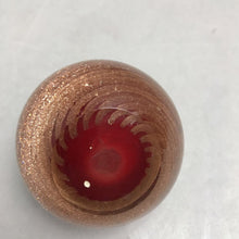 Load image into Gallery viewer, Sparkled Pink Swirl Glass Art Paperweight (3")
