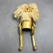Load image into Gallery viewer, Gold Wood Carved Lion Decor (20")
