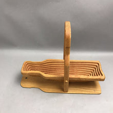 Load image into Gallery viewer, Wood Wine Bottle Holder with Handle (12x15x6)
