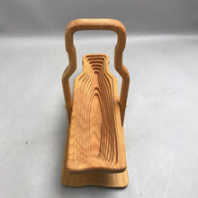 Load image into Gallery viewer, Wood Wine Bottle Holder with Handle (12x15x6)

