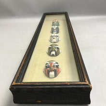 Load image into Gallery viewer, Hand Painted Miniature Masks in Shadowbox (28x7x2)
