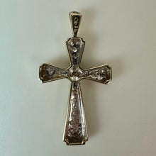 Load image into Gallery viewer, 10K Gold Diamond 1.5" Cross Pendant (2.1g)
