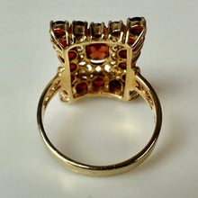 Load image into Gallery viewer, 10K Gold Garnet Vintage Filigree Ring sz 7 (4.2g)
