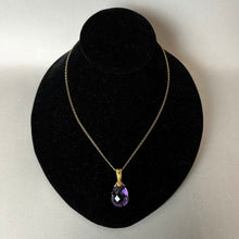 Load image into Gallery viewer, 14K Gold Amethyst Drop Enhancer Pendant on 18" Chain Necklace (8.3g)

