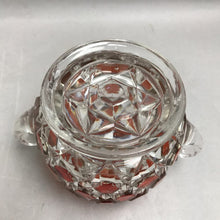 Load image into Gallery viewer, Vintage EAPG Glass Red Block Sugar Bowl (7")
