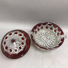 Load image into Gallery viewer, Vintage EAPG Red Block Covered Cheese Dish (6")
