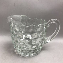 Load image into Gallery viewer, Vintage American Fostoria Cubist Glass Ice Lip Pitcher (6.5")
