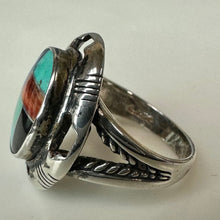 Load image into Gallery viewer, Vintage Carolyn Pollack Relios Sterling Multi-Stone Mosaic Inlay Ring sz 6

