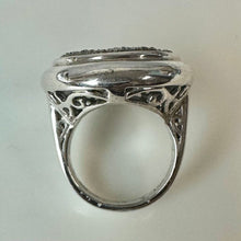 Load image into Gallery viewer, Sterling Hematite Crystal Statement Ring sz 6
