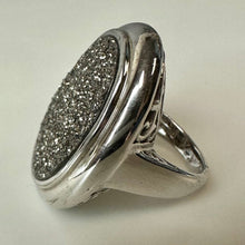 Load image into Gallery viewer, Sterling Hematite Crystal Statement Ring sz 6
