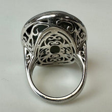 Load image into Gallery viewer, Sterling Hematite Crystal Statement Ring sz 6
