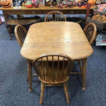 Load image into Gallery viewer, Oak Dining Table w/4 Chairs (30x50x38)
