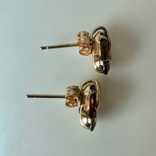 Load image into Gallery viewer, 10K Gold Garnet Stud Earrings (0.8g)
